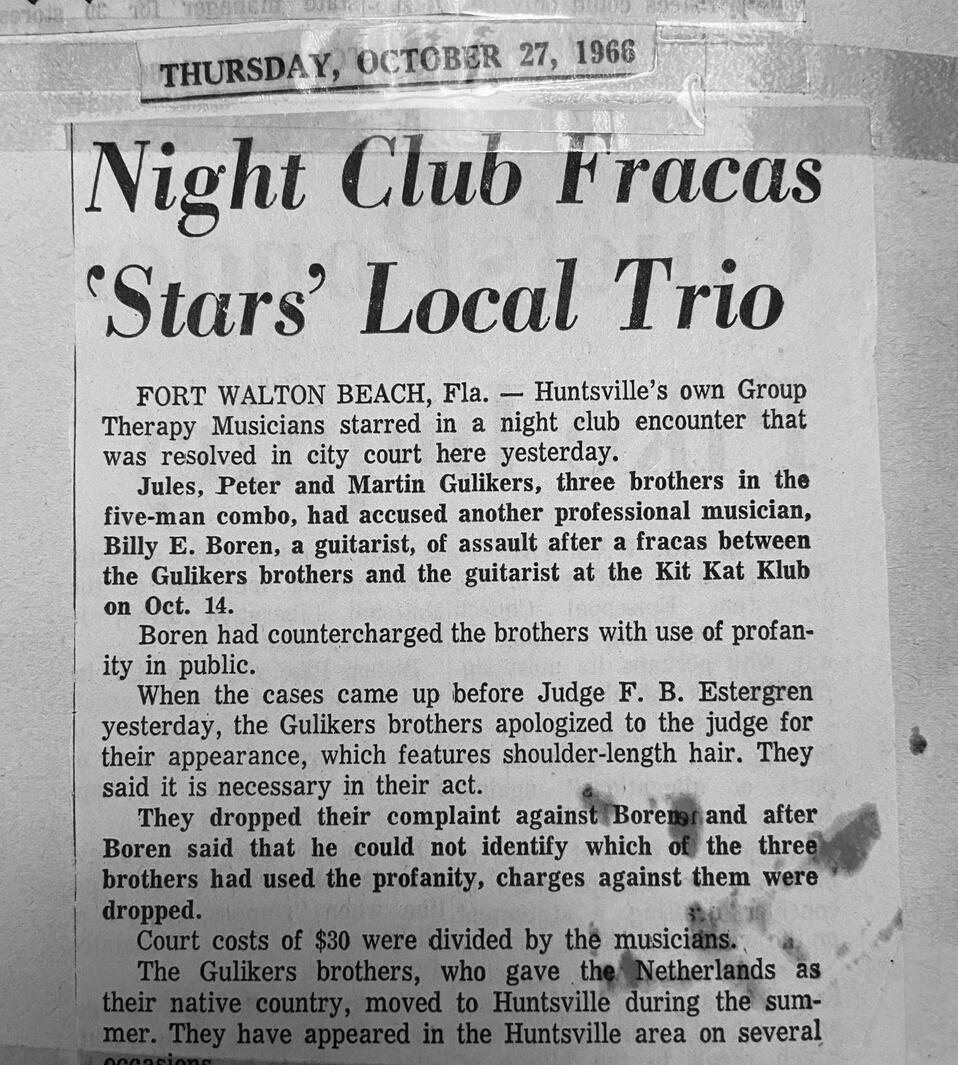 Group Therapy Newspaper Article